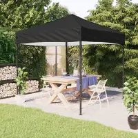 vidaXL Schlichtes Partyzelt Faltbar Schwarz 3x3 m - Pavillons & Partyzelte DE9013706 1parcel