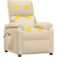 Syfax Massagesessel Creme Stoff