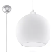 Sollux Hängeleuchte BALL weiß 1xE27 15W Stahl/Glas 120x30x30cm