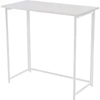 SVITA Schreibtisch Klappbar Schmal Platzsparend Mehrzweck-Computertisch 80x40x76cm Weiß