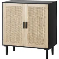 Vevor Rattanschrank Rattankommode 1 Stk. Aufbewahrungsschrank mit 2 magnetischen Türen