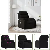 The Living Store Massagesessel Schwarz Samt