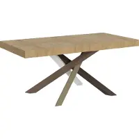 Itamoby Ausziehbarer Tisch 90x180/440 cm Volantis Quercia Natura Gestell 4/C