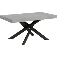 Itamoby Ausziehbarer Tisch 90x160/264 cm Volantis Cemento Anthrazit Gestell