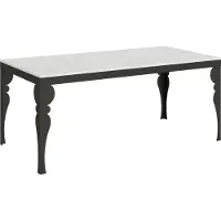 Itamoby Ausziehbarer Tisch 90x180/440 cm Paxon Evolution Gestell Weiß Esche Anthrazit