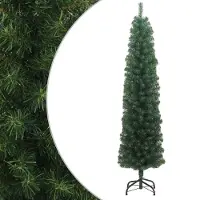 Prolenta Maison Exclusive - Künstlicher Weihnachtsbaum Schlank mit Ständer Grün 240 cm PVC