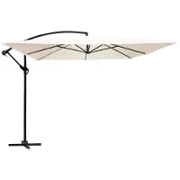 Oviala Quadratischer Sonnenschirm 3 x 3 m Weiss - Genova