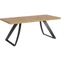 Itamoby Ausziehbarer Tisch 90x180/280 cm Tabira entrindete Eiche mit anthrazitfarbenen Beinen