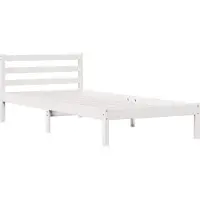 Syfax Bettrahmen Weiß 225,5 x 105,5 x 69,5 cm Massivholz Kiefer