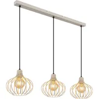 Globo Design-Pendellampe Mateo 3-Licht Creme