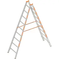 Layher Topic 1039 Sprossenstehleiter 2x9 Sprossen