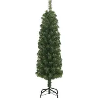 Prolenta Maison Exclusive - Künstlicher Weihnachtsbaum Schlank mit Ständer Grün 150 cm PVC