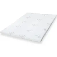 THE WHITE STONE Topper 120x190 cm aus Naturlatex, Abnehmbar 5 cm | Atmungsaktiver und Hypoallergener Bambusstoff | Eckgummis zur Befestigung | Matratzenauflage