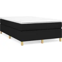 Syfax Boxspringbett mit Matratze Schwarz 120x200 cm Stoff