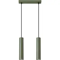 Sollux Pendelleuchte LAGOS 2 olivgrün 2xGU10 10W Stahl 105x6x30cm