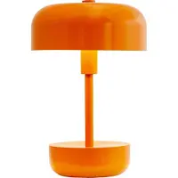 Dyberg Larsen Tischlampe, Kabellos Dimmbar Tischleuchte, Led Tischleuchte Metall, Leselampe, USB Wiederaufladbare, Haipot orange