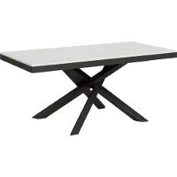 Itamoby Ausziehbarer Tisch 90 x 180/284 cm, Gestell Volantis Evolution, Esche weiß, Anthrazit