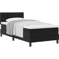 Syfax Boxspringbett mit Matratze Schwarz 100 x 200 cm Samt