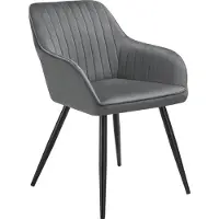 TecTake Esszimmerstuhl Marilyn gepolstert, in Samtoptik, gesteppt 58 x 62 x 82 cm