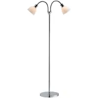 Nordlux Doppel Stehlampe Ray, Silber, Ip20, 2X40W, 63224033