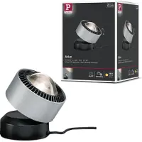 Paulmann LED Tischlampe Aldan, dimmbar, schwarz, für Wohn- / Esszimmer, Aluminium, Modern, LED Tischlampe