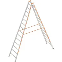 Layher Topic 1039 Sprossenstehleiter 2x14 Sprossen