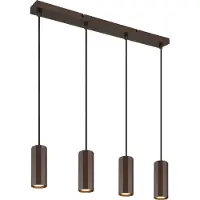 Globo Lighting Hängeleuchte Metall bronzefarben matt, 4x GU10
