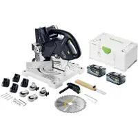 Festool SYMC 70 EB-Basic SYMMETRIC Akku Leistensäge 36 V ( 2 x 18 V ) 216 mm + 2x Akku 8,0 Ah + Systainer - ohne Ladegerät