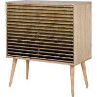 Dmora Kommode Dparigin, Mehrzweckkommode, Schlafzimmerkommode, Schrank mit Schubladen, 80x40h90 cm, Eiche