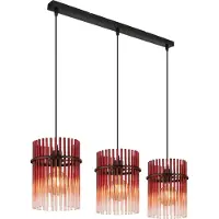 Globo Hängeleuchte Metall schwarz matt, 3x E27