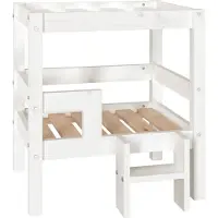 Syfax Hundebett Weiß 55,5x53,5x60 cm Massivholz Kiefer