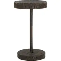 Syfax Gartentisch Braun 60,5x106 cm Poly Rattan