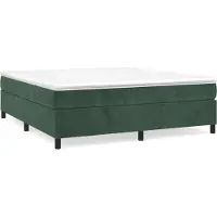 Syfax Boxspringbett mit Matratze Dunkelgrün 180x200 cm Samt