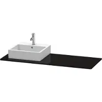Duravit Konsole XSquare 140x55x1,6cm, m 1 AS, Ausschn li, sw hgl