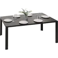 Mendler Alu-Esstisch MCW-N40, Tisch Bistrotisch Gartentisch Balkontisch, wetterfest 140x80cm anthrazit