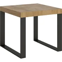 Itamoby Ausziehbarer Tisch 90x90/246 cm Tecno Quercia Natura Anthrazit-Gestell