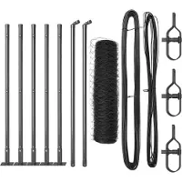 vidaXL Sechseckzaun mit Betonsockel 10 x 0,4 m PVC-beschichteter Stahl