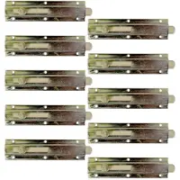 Alberts 10 x Türriegel 150 x 40 mm mit Knopfgriff, galvanisch gelb verzinkt