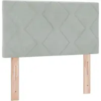 Syfax Kopfteil Hellgrau 80 cm Samt