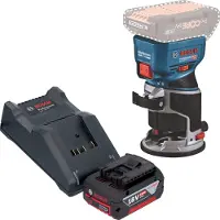 Bosch GKF 18V-8 Professional Akku Kantenfräse 18 V 8,0 mm Brushless + 1x Akku 4,0 Ah + Ladegerät