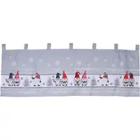 Mojawo X-Mas Gardine Scheibengardine Weihnachten Fenstergardine LED 45x120cm