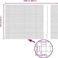vidaXL Geschweißter Drahtzaun 2500 x 120 cm Grün