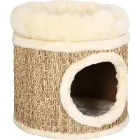 Syfax Katzenhaus mit m Katzenbett 33 cm Seegras
