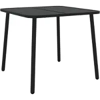 Syfax Gartentisch Anthrazit 80x80x71 cm Stahl