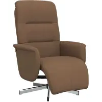 Syfax Relaxsessel mit Fußteil Braun Stoff