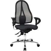 Topstar SITNESS 15 U2 - Profi Bürostuhl Schwarz Stoff / Netzstoff