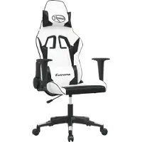Syfax Gaming-Stuhl Weiß und Schwarz Kunstleder
