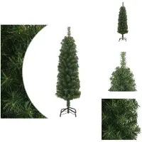vidaXL Künstlicher Weihnachtsbaum Schlank mit Ständer Grün 150 cm PVC - Weihnachtsbäume