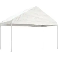 vidaXL Pavillon mit Dach Weiß 8,92x4,08x3,22 m Polyethylen