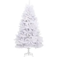 Syfax Künstlicher Weihnachtsbaum Klappbar mit Ständer Weiß 300 cm
